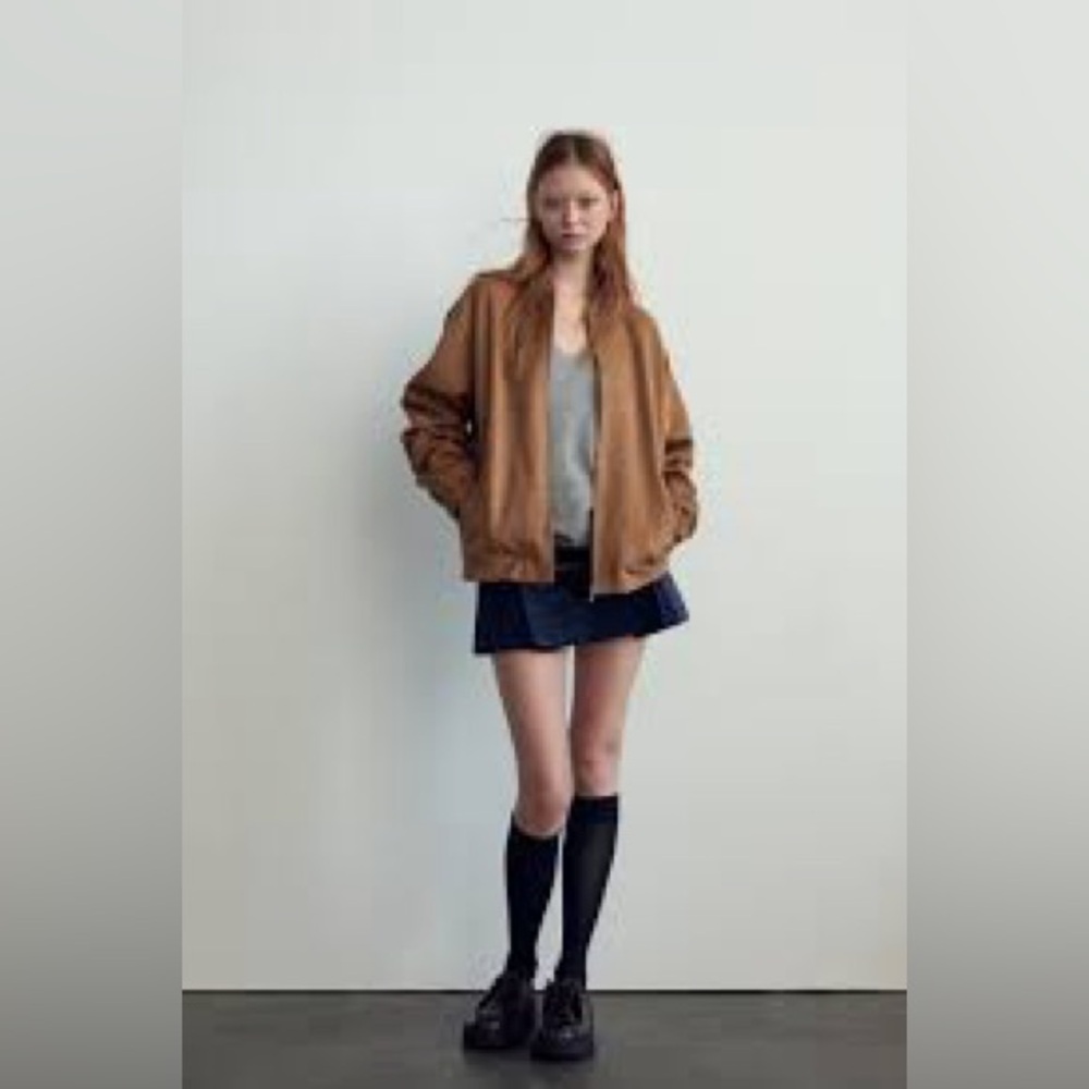 Suede camel jacket